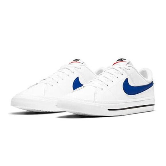 NWT Nike Court Legacy GS White Game Royal Sneakers Youth US 6.5 / UK 6 - Picture 1 of 2